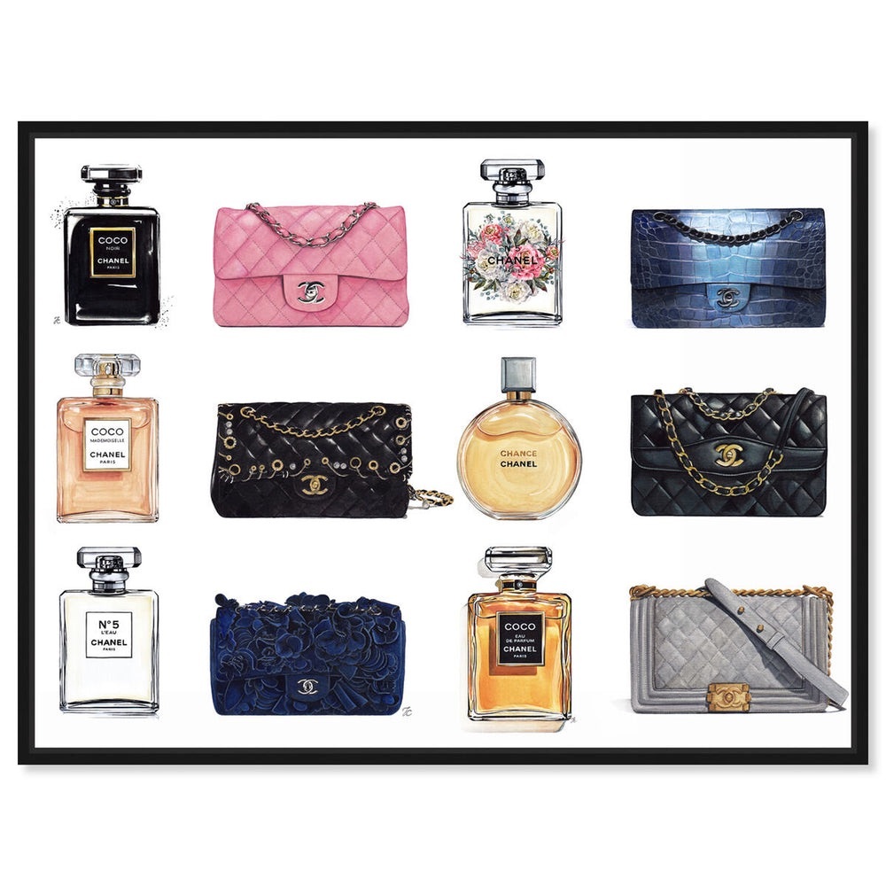 Fashion Handbags & Perfume Art Work Print